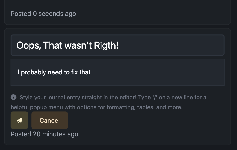 Edit the fields in the inline fields after hitting the edit button.